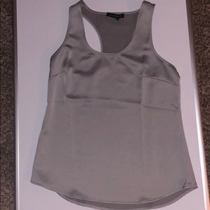 Silky silver tank top.